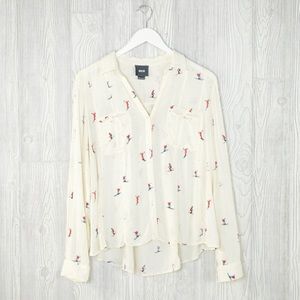 Anthropologie Maeve Larkin Skier Blouse Size 10